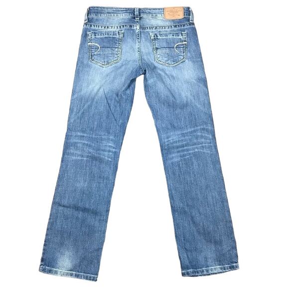 American Eagle Hipster Y2K Medium Wash Jeans sz 4 - Picture 1 of 4